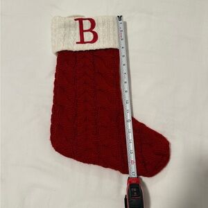 Red and White Holiday Stocking